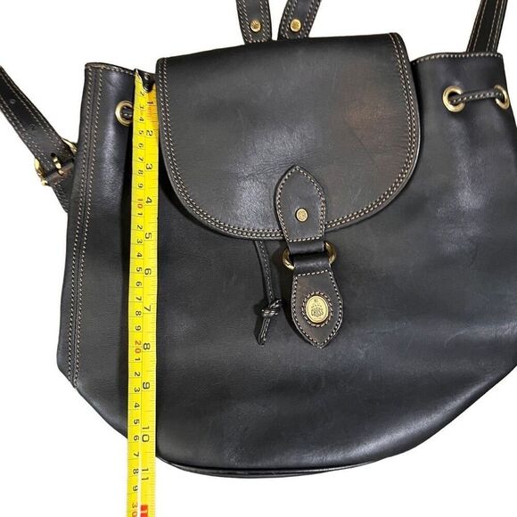 Mark Cross Leather Backpack with Cinch and Magnetic Closure - Picture 11 of 11